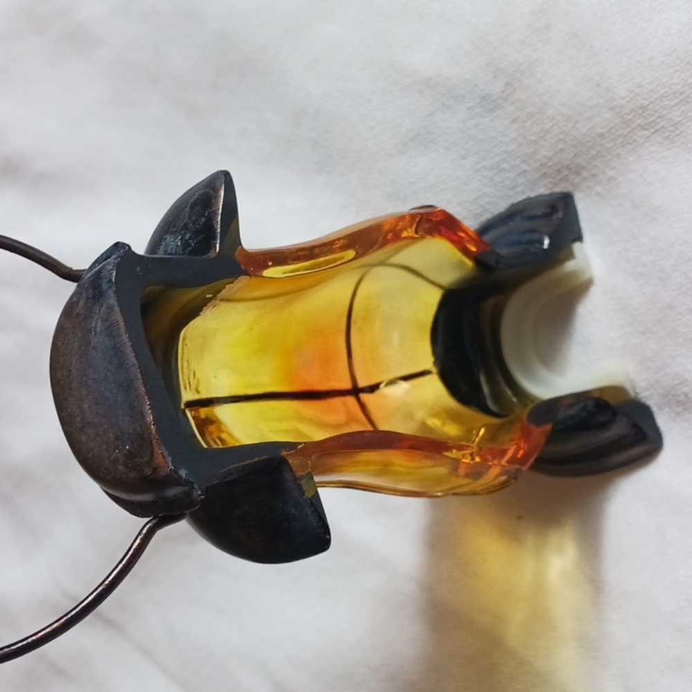 Miniature Oil Lantern Night Light Cover Wall Decor Victorian Amber Glow - Picture 6 of 6